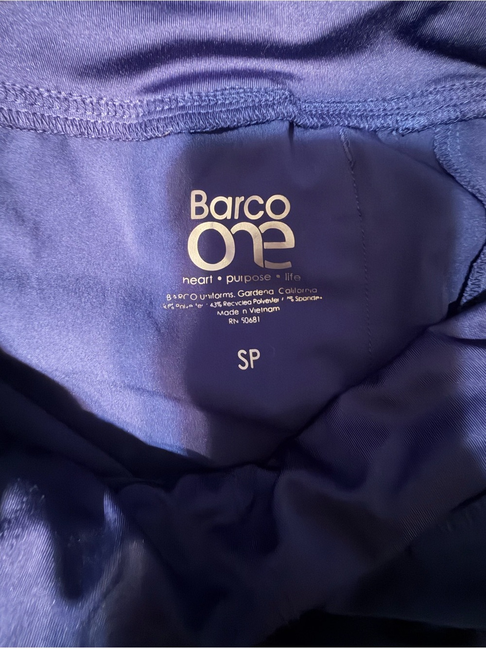 Women's Navy Drawstring Scrub Pants - Picture 3 of 3